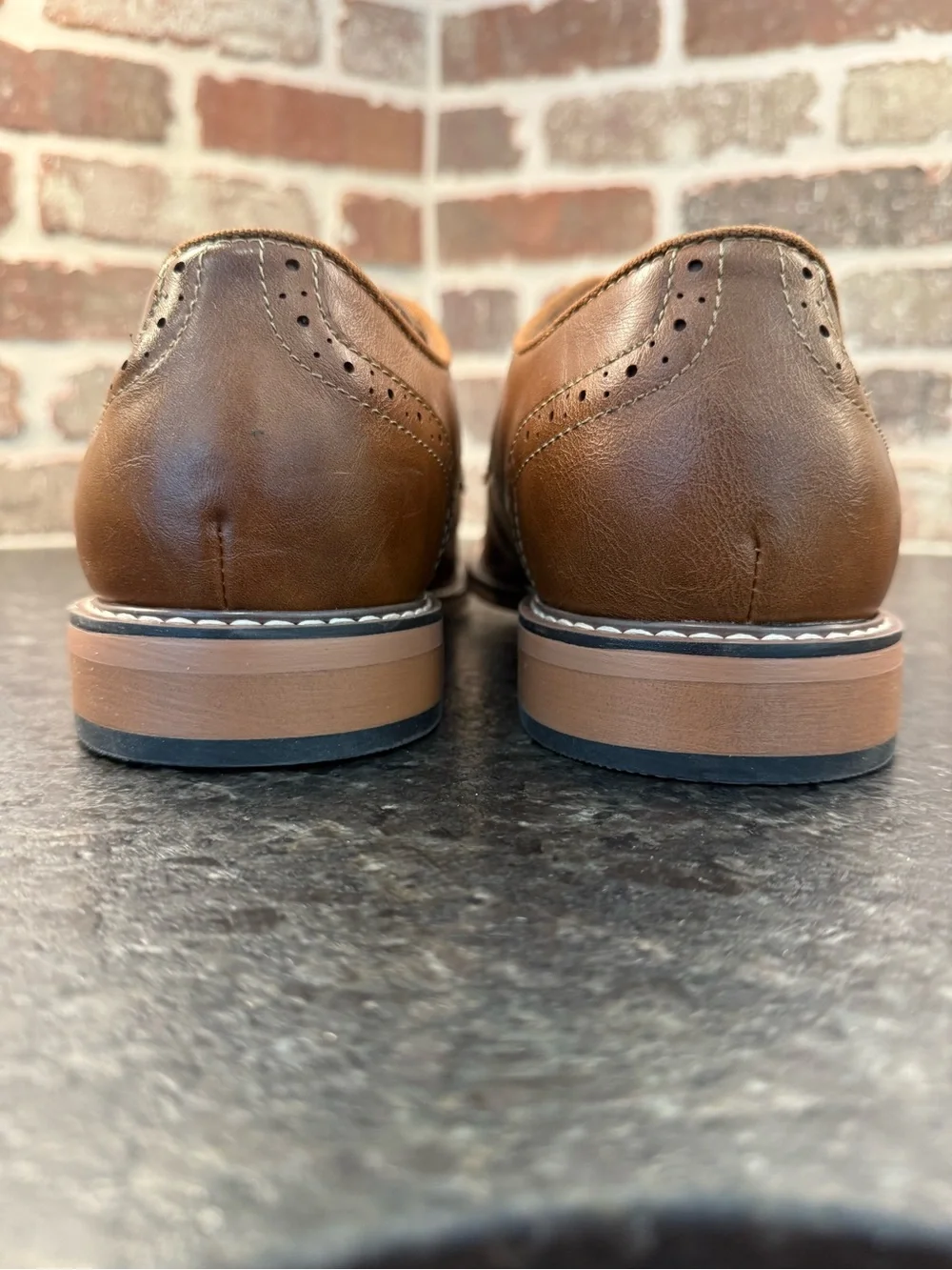 Madden Men's Leather Dress Shoes in Cognac, Size 11.5
